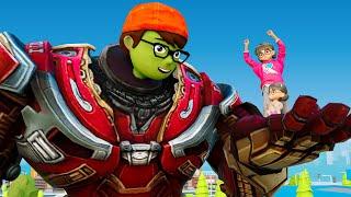 Scary teacher Fun 3D animation - Iron Nickhulk vs Hulk Zombie War to Save the Kid