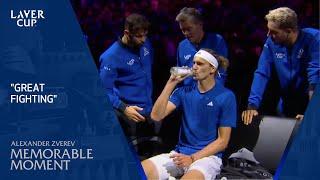 Grigor Dimitrov Coaches Alexander Zverev | Laver Cup 2024