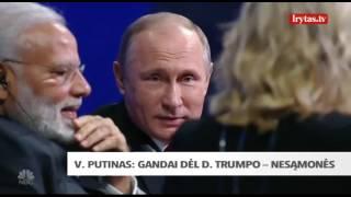 Vladimiras Putinas pareiškė neturintis jokios Donaldą Trumpą kompromituojančios medžiagos