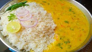 desi style dal chawal/simple and tasty dal chawal recipe/how to make dal chawal