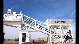 Mobile Concrete Batching Plant YHZS60 On Site - HAOMEI MACHINERY