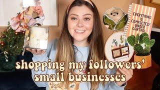 MY FOLLOWERS' SMALL BUSINESSES HAUL - SMALL SHOP GIFT GUIDE | LUCY WOOD