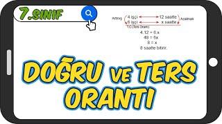 Doğru ve Ters Orantı / Taktikli Konu Anlatımı  7.Sınıf Matematik #2023