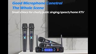 BOMGE V410 4-Channel Dynamic Wireless Microphone System