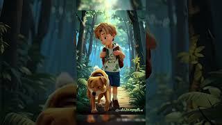 Two friends roaming forest | a8 shorts | ai animation | #shorts #art #cartoon