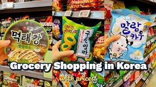 Shopping in Korea vlog | Grocery Food haul with Prices | Grocery Shopping in Korea