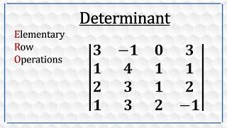 Determinant and Elementary Row Operation