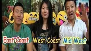 East Coast Asians VS. Midwest Asians VS. West Coast Asians in the U.S.