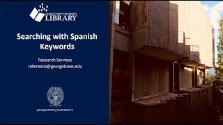 Searching with Spanish Keywords