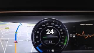 Tesla Model S energy usage display