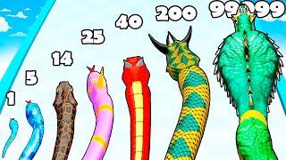 WOW  Full gameplay in Snake Evolution Run 3D  COLLECTED ALL THE SNAKES! [From 1 to Max LVL]