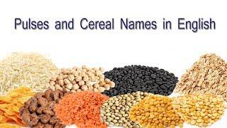 Pulses and Cereal Names in English | Cereal and Pulses Names Vocabulary