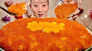 ASMR Salmon Roe Rice Bowl【Mukbang/ Eating Sounds】【English subtitles】