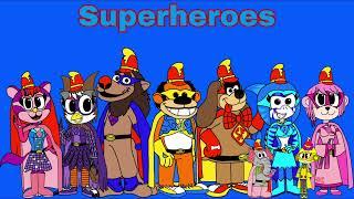 Superheroes Characters (Fnaf Show)