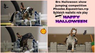 Brs halloween show jumping competition vlog | phoebe equestrian rrp | schleich realistic role play