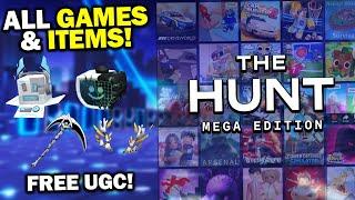 ALL ITEMS & GAMES!! | The Hunt Mega Edition