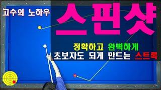 (20만뷰) 스핀샷(꼬미)의 모든것! 옆돌리기 뒤돌리기 스핀샷~ 양빵당구 양샘 레슨 38-10