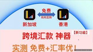 【王炸实测】 新加坡——香港 跨境汇款 双向互转免费 | 新加坡长桥 | 香港长桥 | 新元SGD 美元USD 港币HKD 资金划转免费 汇率优 香港到新加坡 新加坡到香港