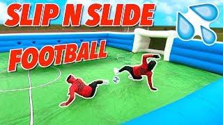 GIANT SLIP N SLIDE FOOTBALL! ️ | BILLY WINGROVE VS JEREMY LYNCH