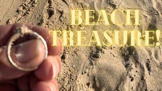 Metal Detecting The Beach Finds Ring! #metaldetecting #noktalegend #adventure