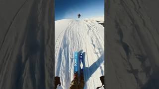 Опасный спуск на большой скорости #shorts #лыжники #горнолыжные