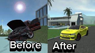 Abandoned car before and after in car simulator 2#carsimulator2 #gaming