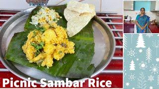 SouthIndianFood Easy Recipes I  Pressure Cooker Meal I Baby Potato Sambar Rice