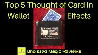 Magic Review - Top 5 Thought of Card in Wallet Effects