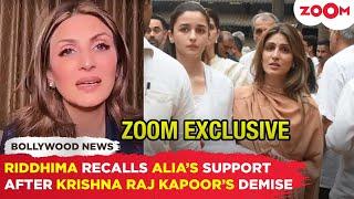 Riddhima Kapoor RECALLS how Alia Bhatt stood by her after daadi Krishna Raj Kapoor's demise