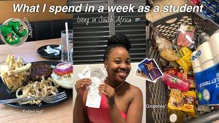 What I SPEND in a week as a STUDENT living in South Africa || University of Pretoria