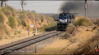 Awesome Flag exchange in Blazing Alco Twins of WDM 3A ABR and EMD of  04708 Ranakpur WDP 4D BGKT.