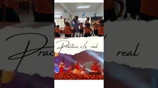 practice v/s real dance for annual day #malli's diaries