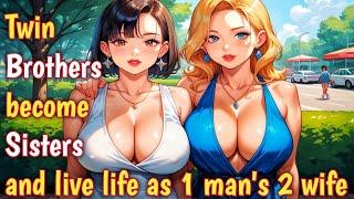 Twin brothers turned into twin sisters and one man's wife | new tg anime | gender swap boy to girl