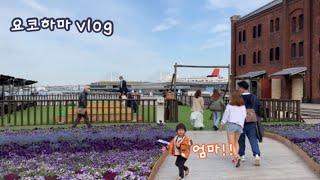 요코하마vlog - 유럽인줄...!! 요코하마 아카렌가, 요코하마 야마시타공원 3살유진이 사진작가 데뷔 日韓夫婦-横浜赤レンガ倉庫、山下公園のチューリップ