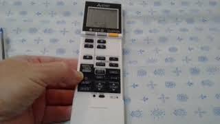 Setting time and date on a Mitsubishi air conditioner remote control. Model number MSZ-GL35VGD