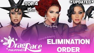 Drag Race Phillipines S3 *UPDATED* Elimination Order & TOP 4  - RuPaul's Drag Race