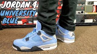 AIR JORDAN 4 UNIVERSITY BLUE REVIEW & ON FEET