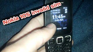 Nokia 105 invalid sim solution