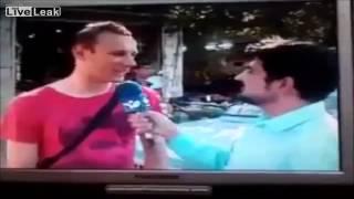 Iranian Reporter Interviews Tourist on Live TV