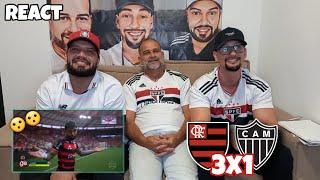 REACT FLAMENGO 3X1 ATLETICO MG - DOMINA E FAZ BOA VANTAGEM! GABIGOL ILUMINADO