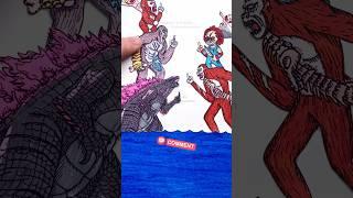 Surprise 9 | Godzilla x Kong: the new empire | Chucky, Shimo come #stopmotion #drawing #godzilla