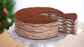 No-Oven / Make a beautiful and delicious chocolate cake for the New Year.   Crepe Cake / Cup