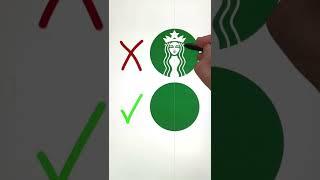 How to draw Starbucks logo  #lol #memes #art #shorts