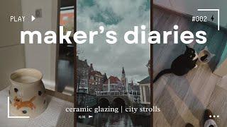 ceramic glazing, power failure during firing,  alkmaar & amsterdam strolls | maker's diaries