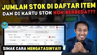 Jumlah Stok Daftar Item dan Kartu Stok Berbeda?? Jangan Panik!! Begini Cara Perbaikinya!! #ipos5