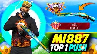 Pushing Top 1 Title In M1887 | Free Fire Solo Rank Pushing with Tips and Tricks | EP -2