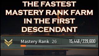 The FASTEST Mastery Rank Farm in The First Descendant