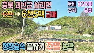 충북 괴산군 사리면 숲속 주말 농막 급매 / 1,058㎡(320) 시설완비 / 6천5백만원