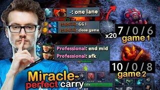 Miracle- OWNS High rank with these PERFECT SCORE in 2 Games dota 2