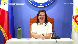 Press Briefing of Vice President Inday Sara Duterte at the OVP Central Office October 18, 2024.